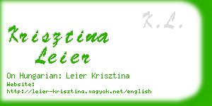 krisztina leier business card